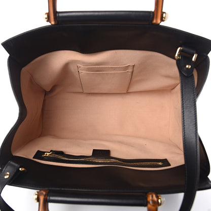 Gucci Nappa Bamboo Medium Nymphaea Top Handle Bag Black 5 of 11