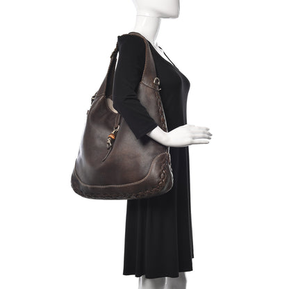 Gucci Calfskin Large New Jackie Shoulder Bag Dark Brown 2 of 19