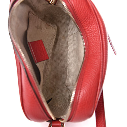 Gucci Pebbled Calfskin Small Soho Disco Bag Tabasco Red 7 of 13