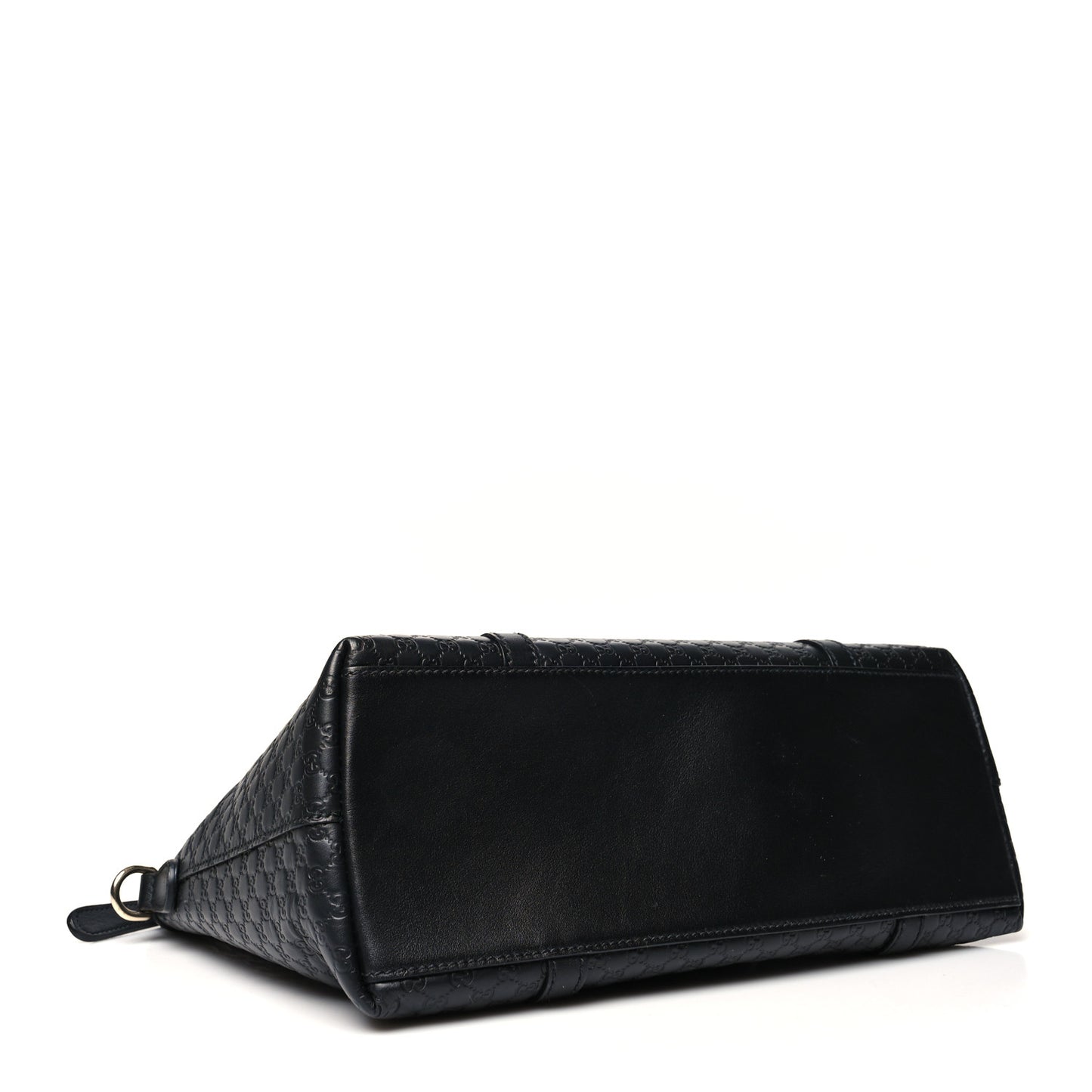 Soft Microguccissima Small Zippered Satchel Black