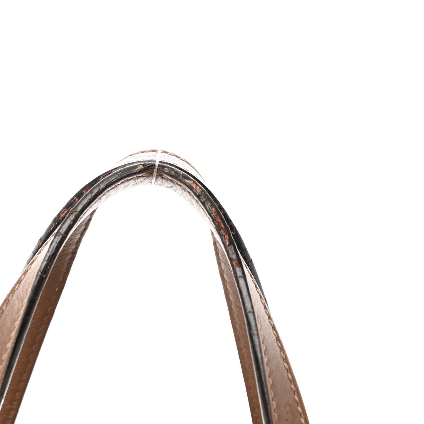 GG Supreme Monogram Margaux Calfskin Small Nice Top Handle Dome Bag Beige Ebony Acero