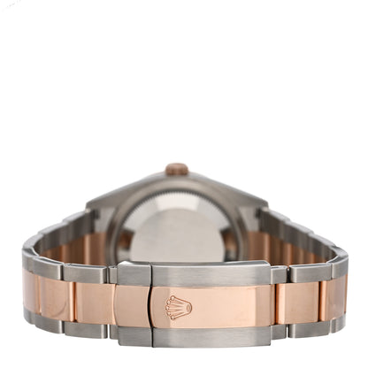 Rolex Stainless Steel 18K Everose Gold Diamond Mother of Pearl 36mm Oyster Perpetual Datejust Watch 12628RBR 3 of 5