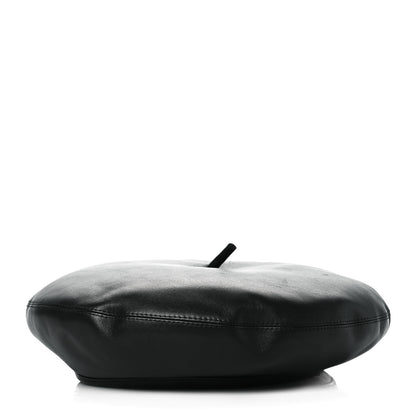 Christian Dior Lambskin D-Dream Beret 57 Black 1 of 8