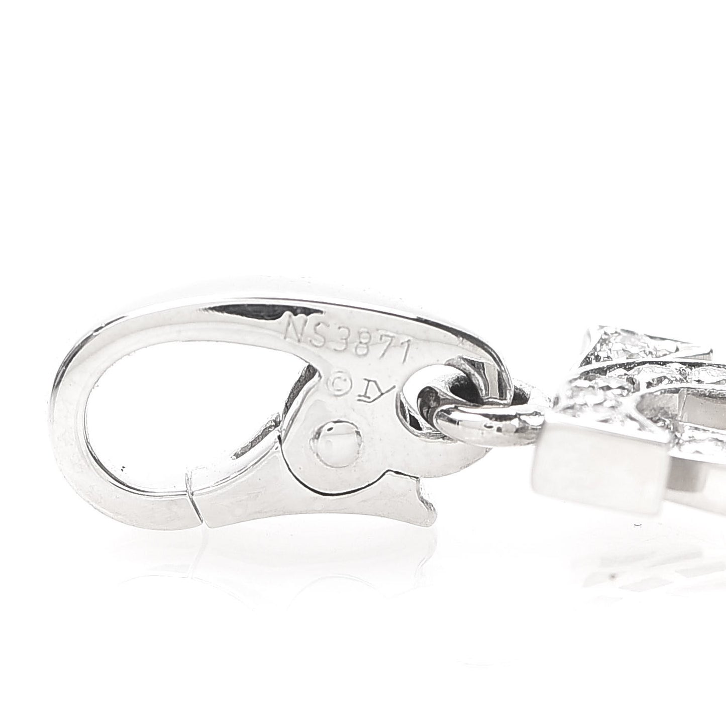 18K White Gold Diamond Logo Charm