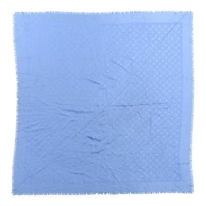 Louis Vuitton Silk Wool Monogram Shawl Blue 1 of 3