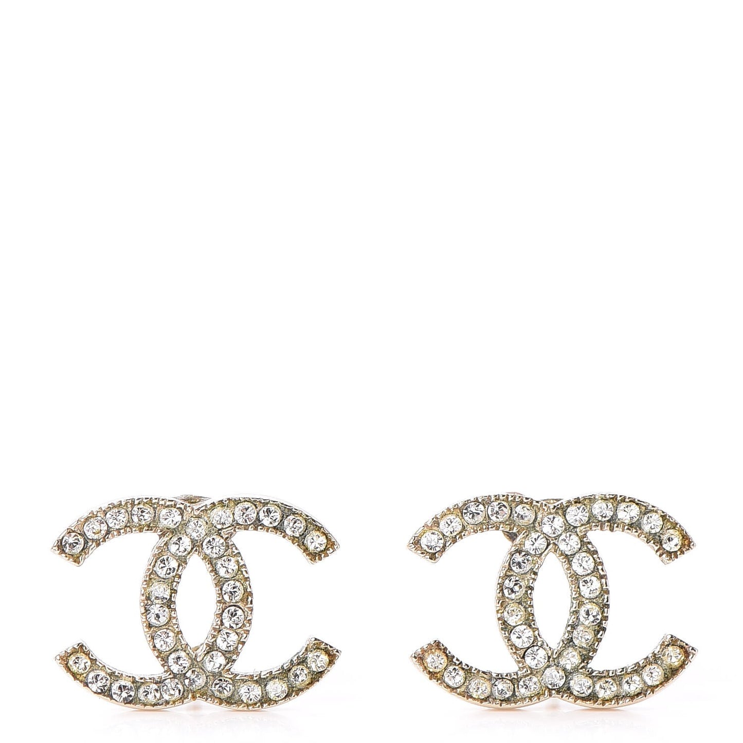 Crystal CC Earrings Gold