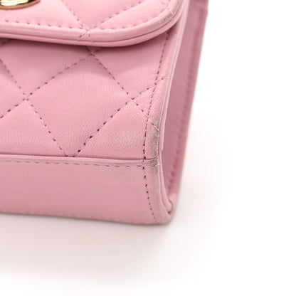 Chanel Lambskin Quilted Mini Trendy CC Clutch With Chain Light Pink 11 of 11