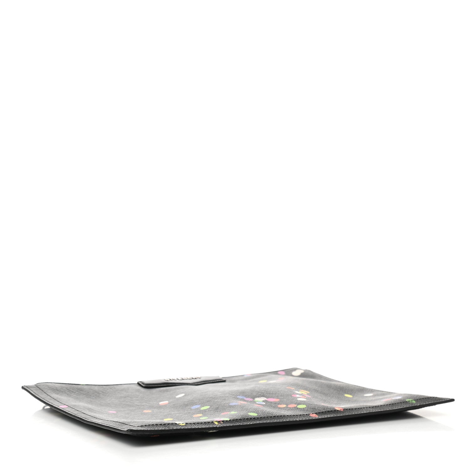 Givenchy Textured Coated Canvas Confetti Print Medium Antigona Zip Pouch Black 4 of 7