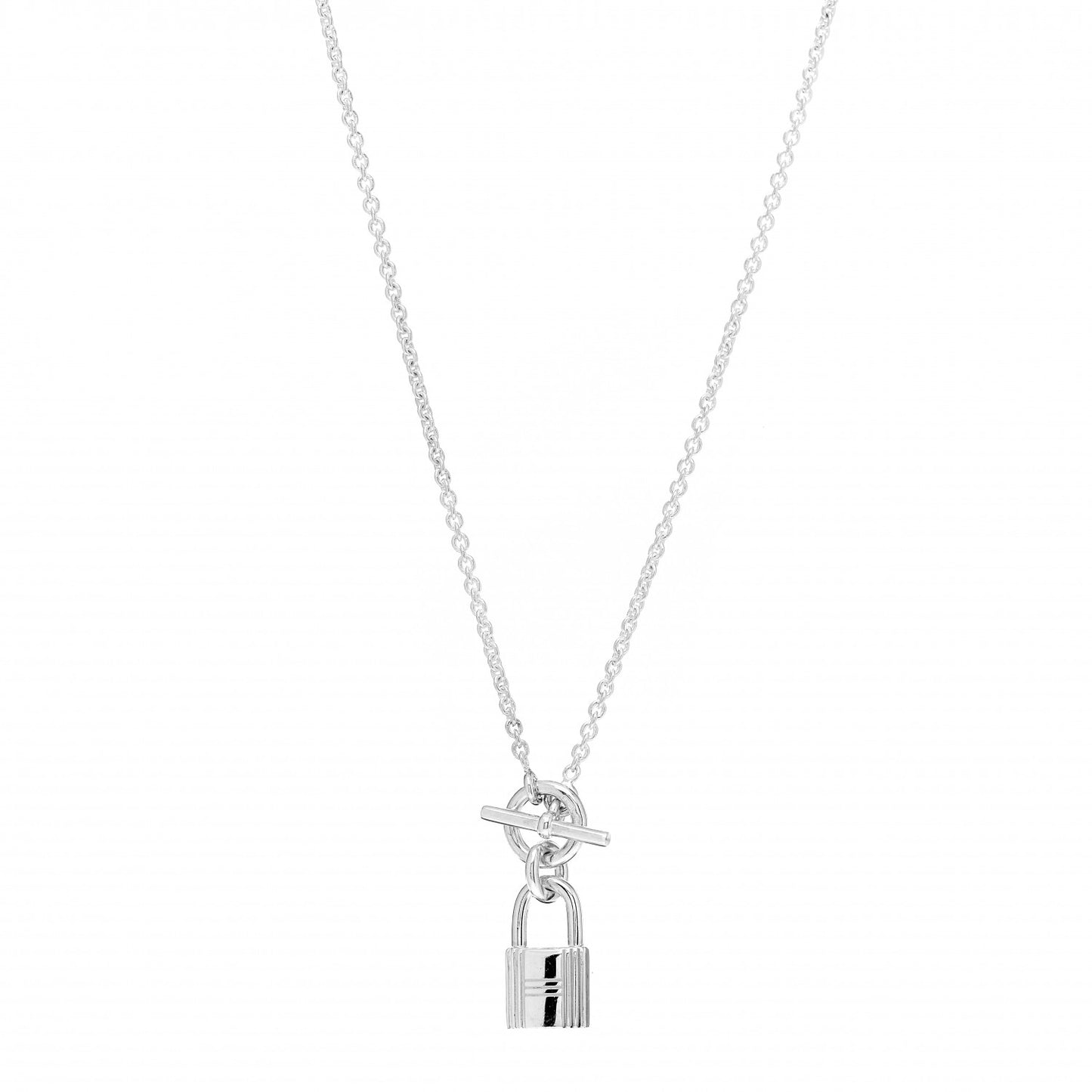 Sterling Silver Cadenas Kelly Lock Pendant Necklace