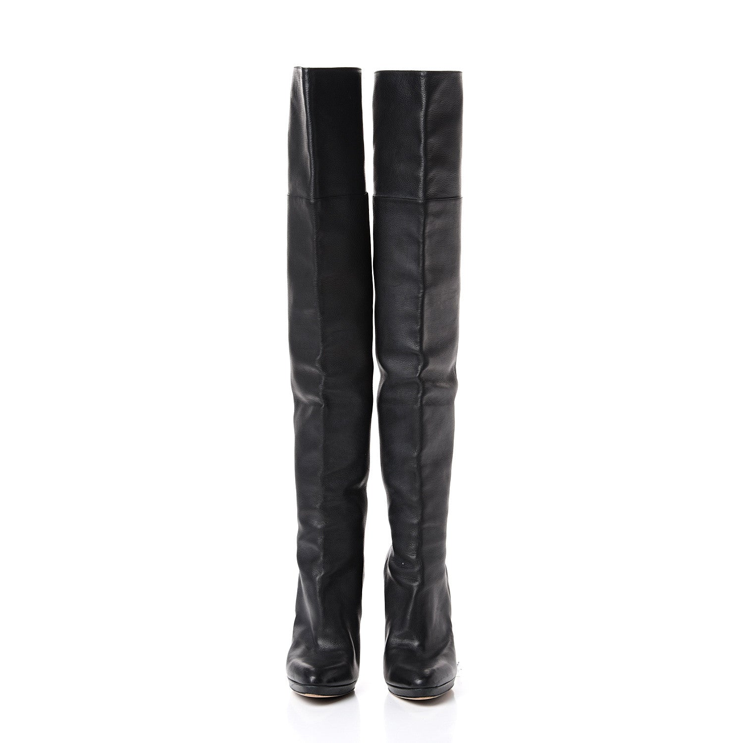 Jimmy Choo Calfskin Gypsy Over The Knee Boots 40 Black 2 of 13
