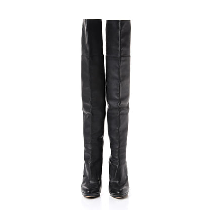 Jimmy Choo Calfskin Gypsy Over The Knee Boots 40 Black 2 of 13