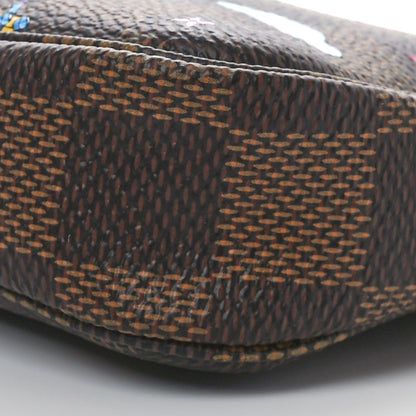 Louis Vuitton Damier Ebene 2020 Christmas Animation Big Wheel Mini Pochette Accessories Rose Ballerine 10 of 10