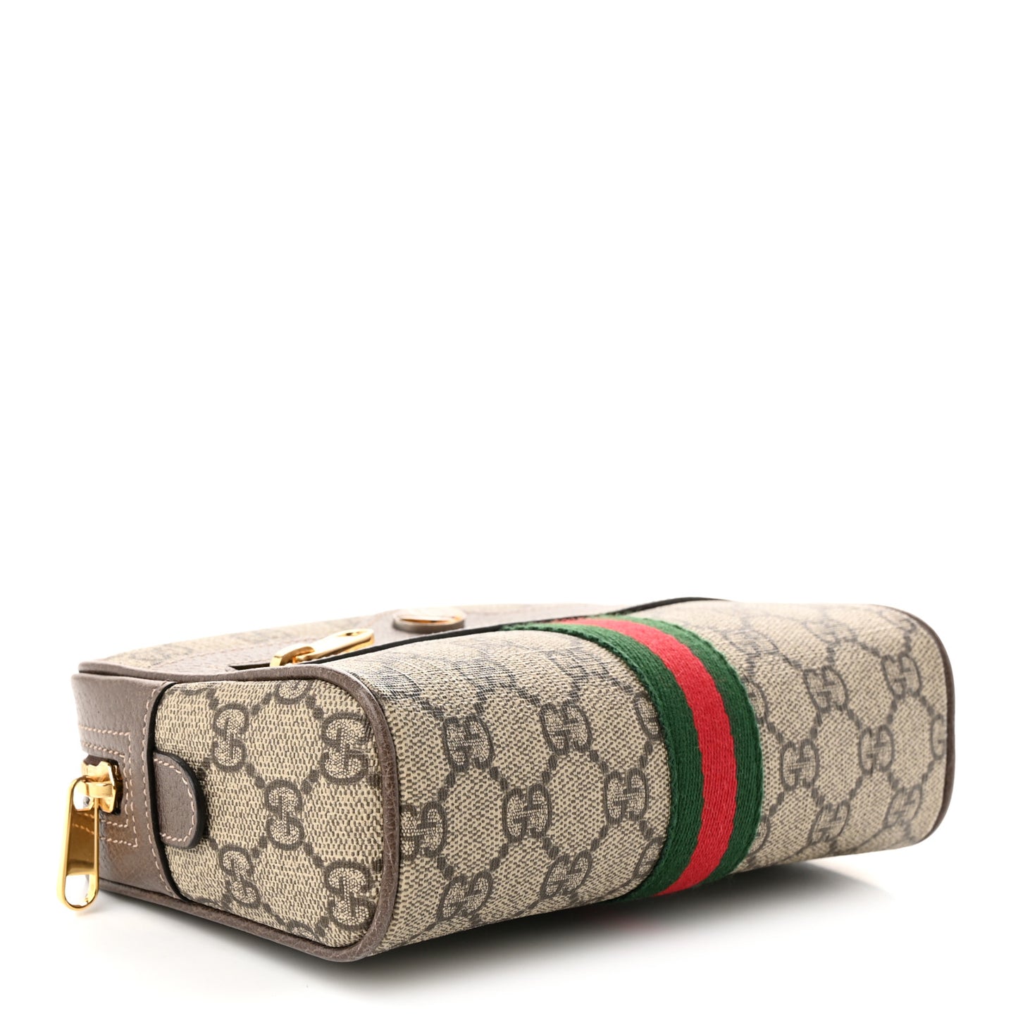 GG Supreme Monogram Web Small Ophidia Belt Bag 95 38 Dark Brown