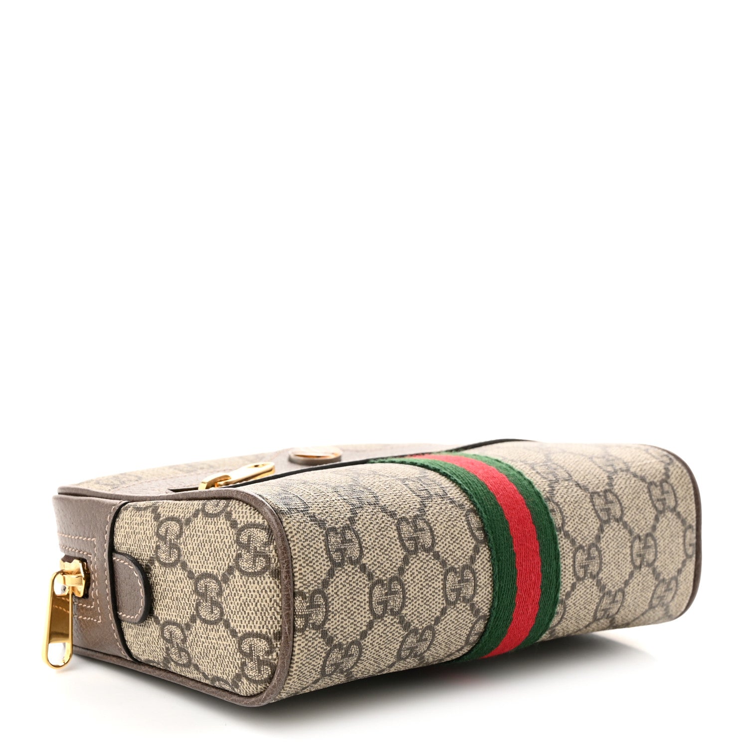 Gucci GG Supreme Monogram Web Small Ophidia Belt Bag 95 38 Dark Brown 3 of 9