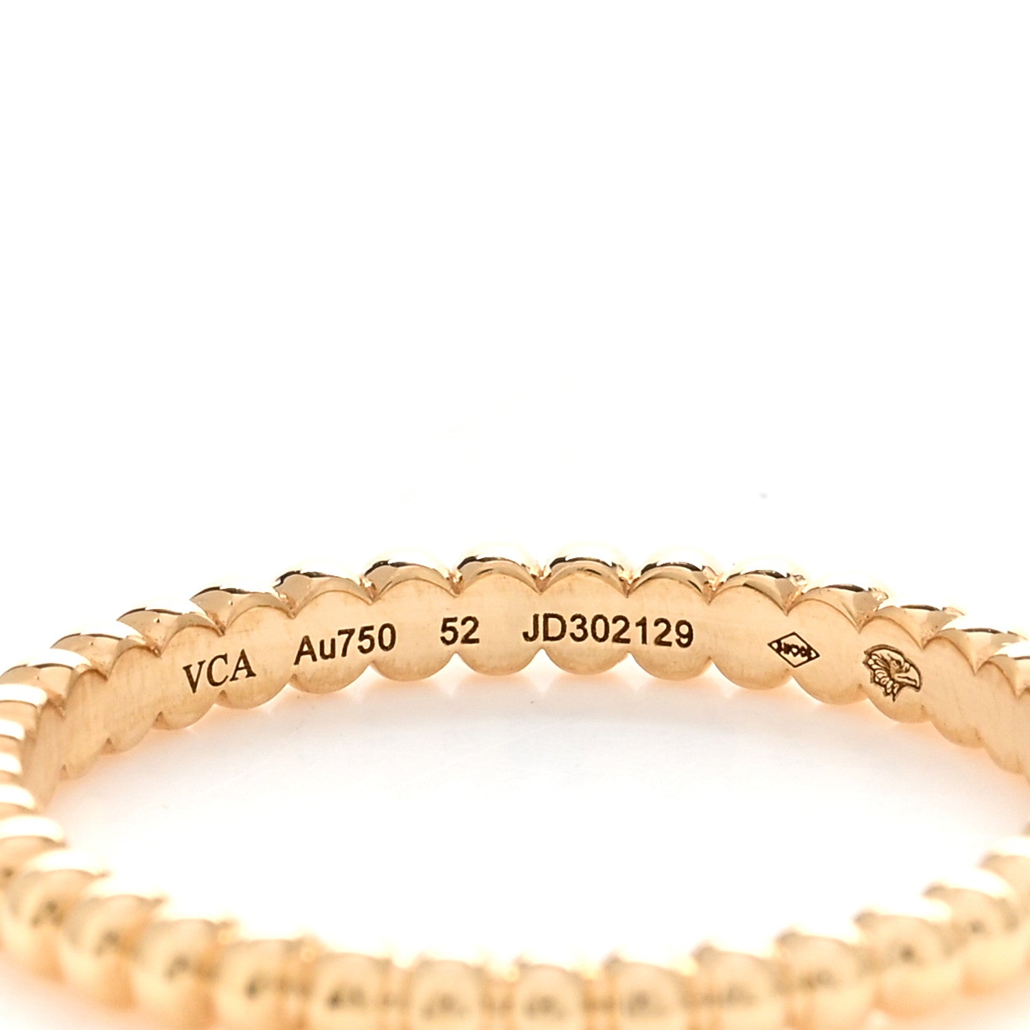Van Cleef & Arpels 18K Yellow Gold Small Perlee Ring 52 6 4 of 5