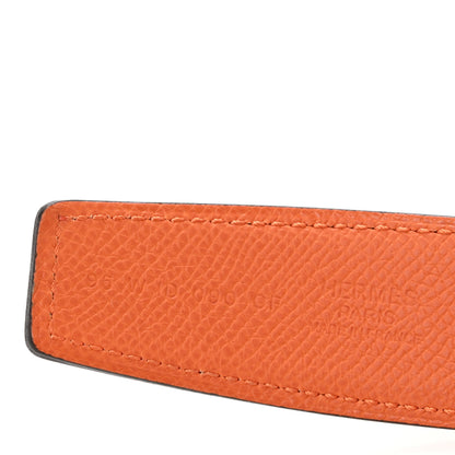 Hermes Epsom 32mm Reversible Jumbo Belt  95 38 Rouge H Orange 5 of 7
