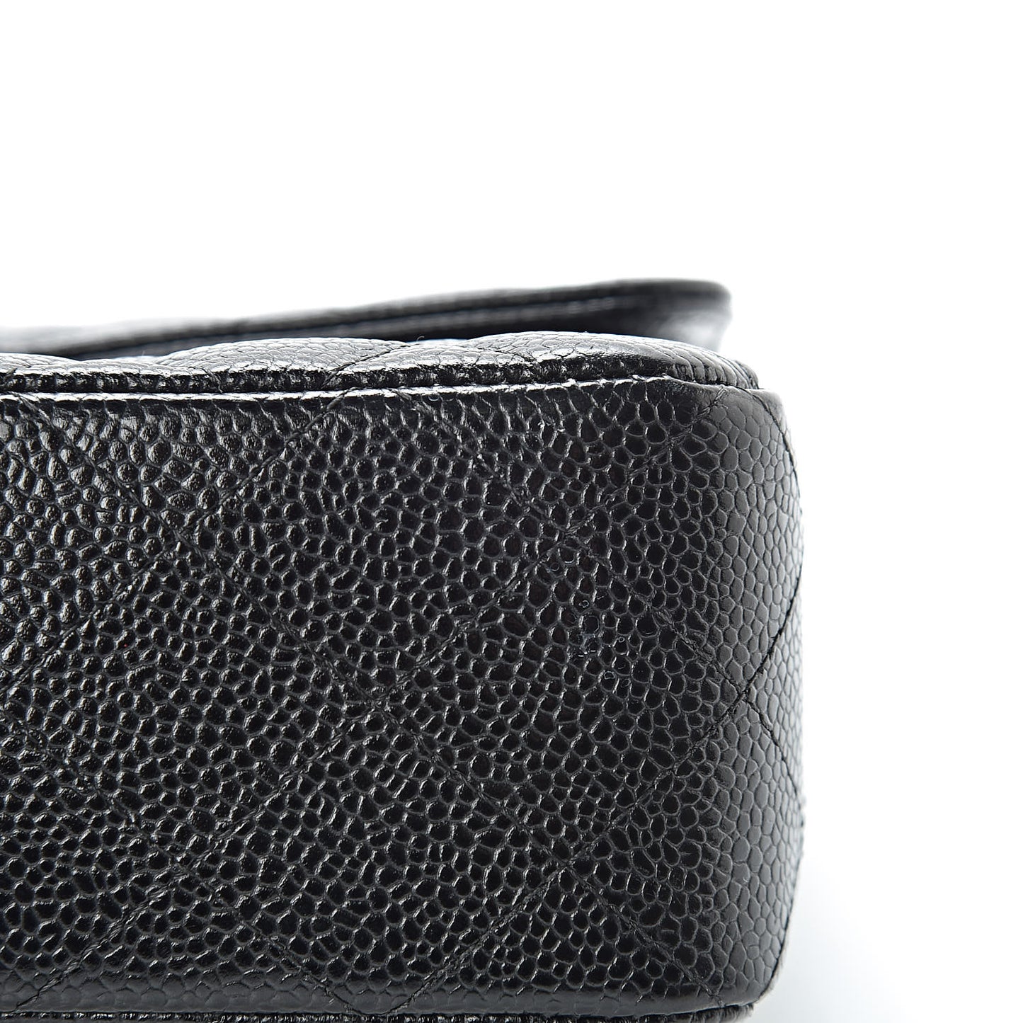 Caviar Quilted Small Double Flap Black