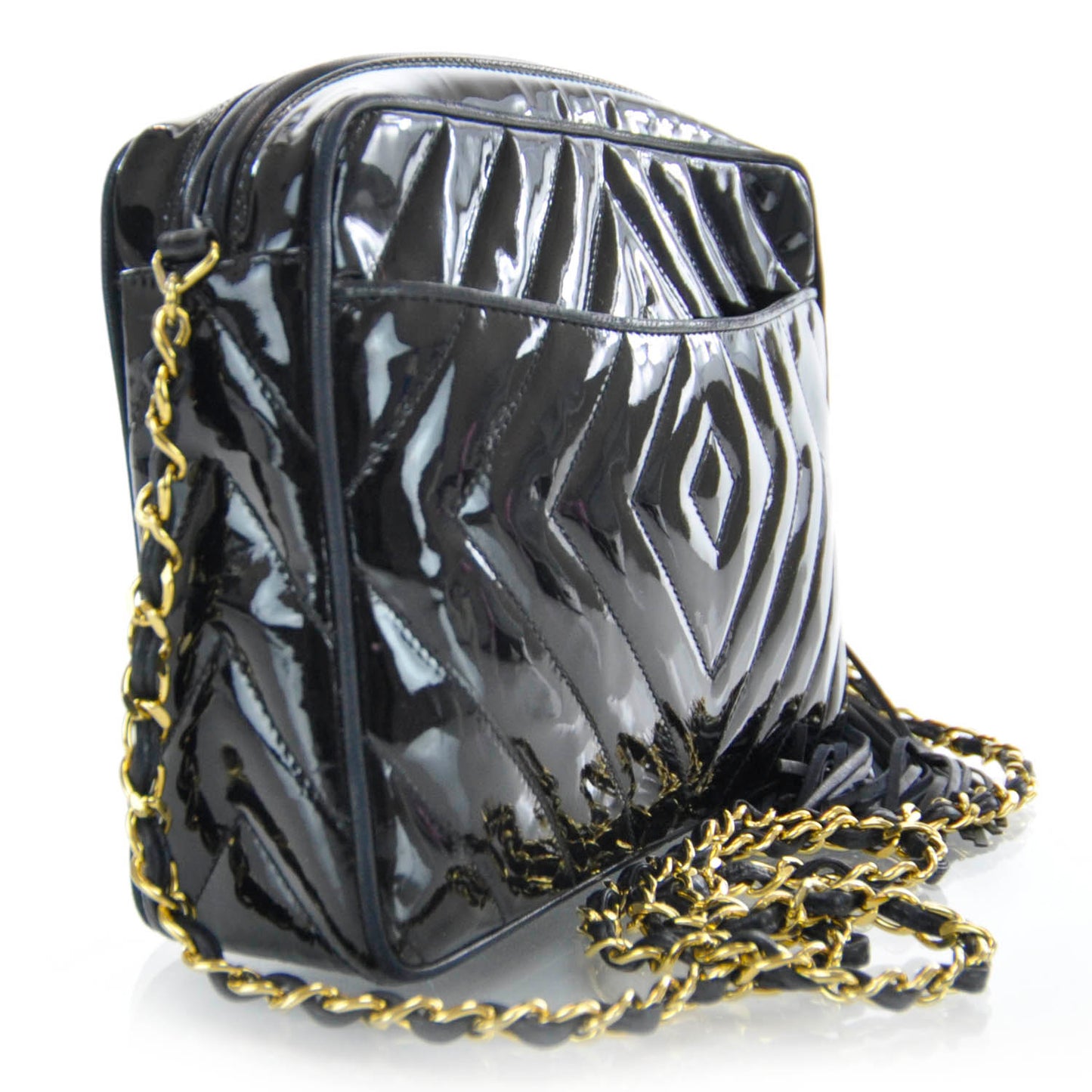 Patent Tassel Camera Case Black