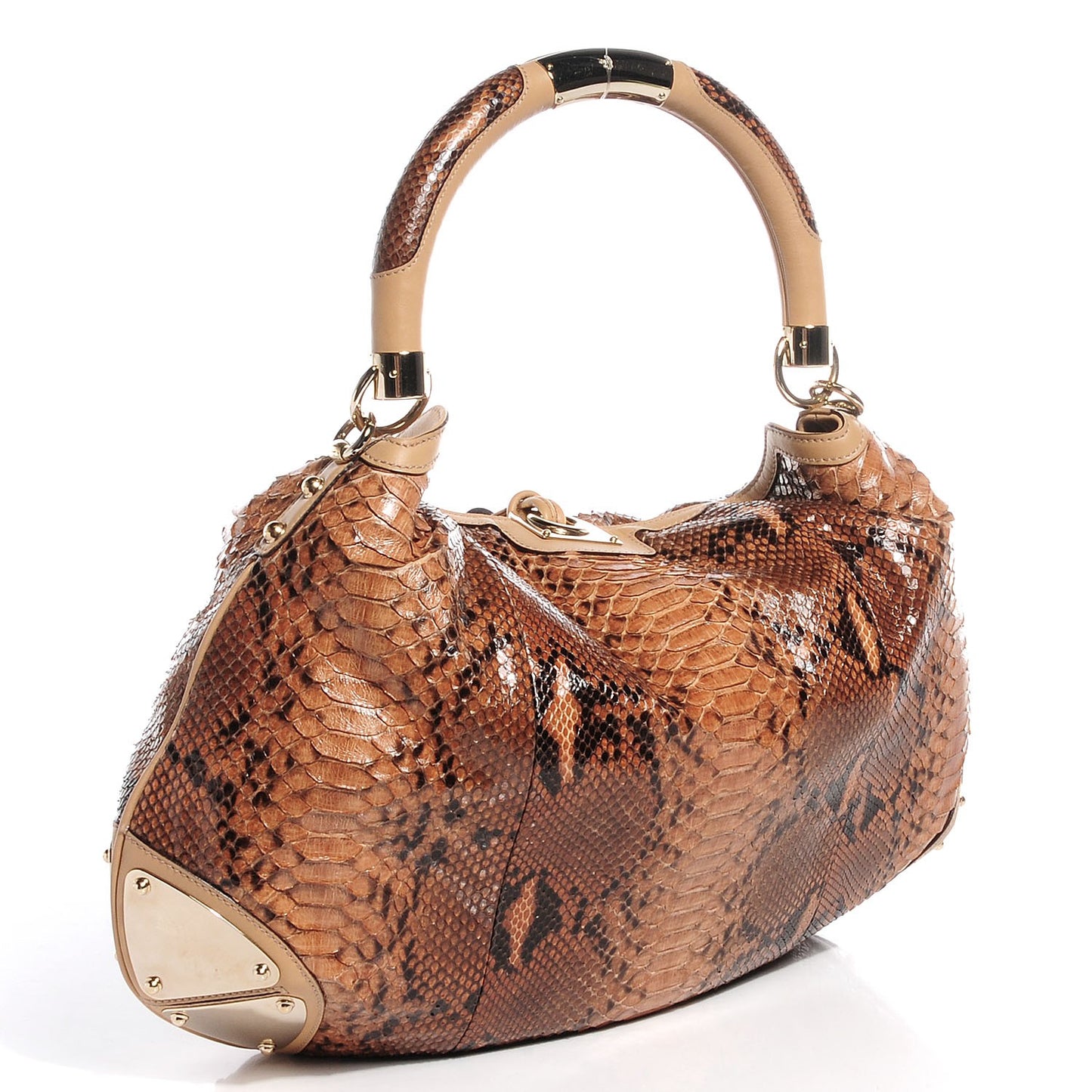 Python Large Indy Top Handle Hobo