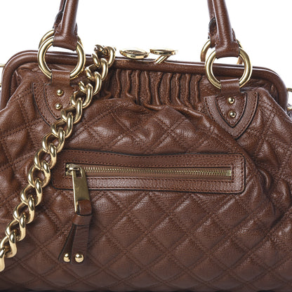Marc Jacobs Calfskin Quilted Stam Brown 6 of 8