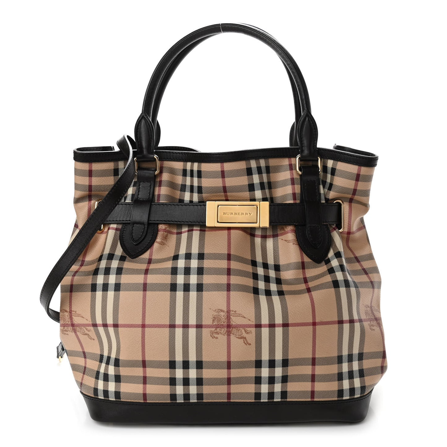 Haymarket Check Medium Golderton Tote Chocolate