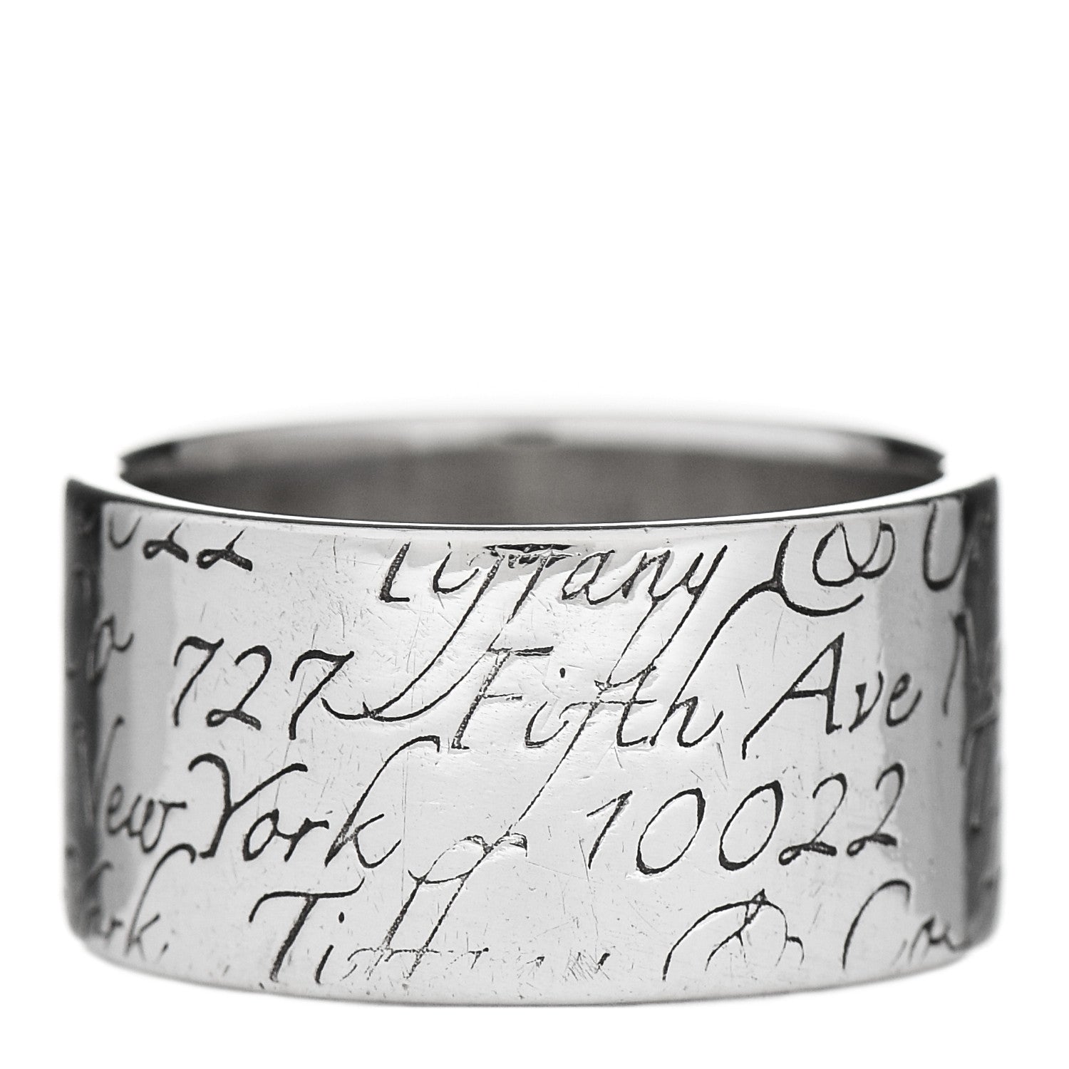 Tiffany Sterling Silver 10mm Notes Wide Ring 53 6.5 3 of 5