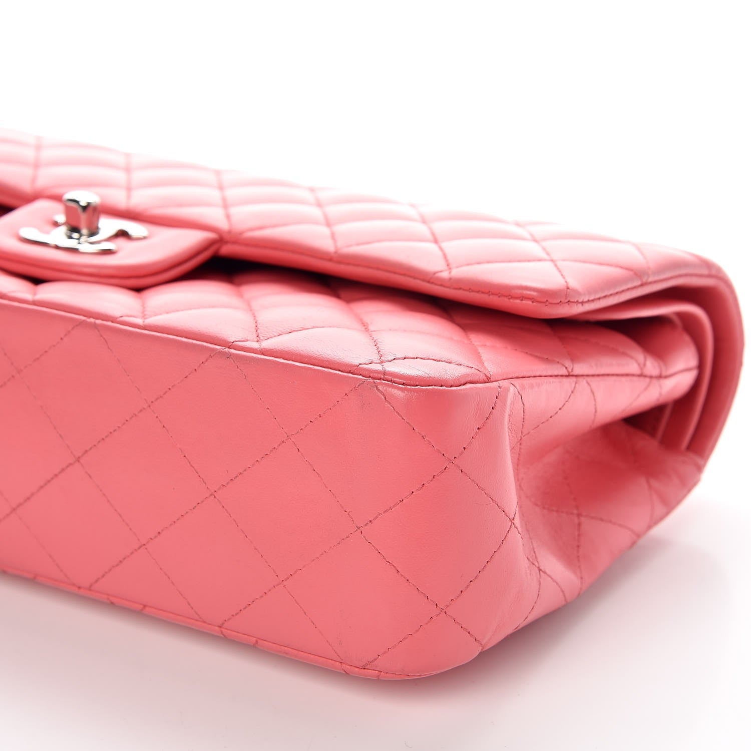 Chanel Lambskin Quilted Medium Double Flap Pink 9 of 9