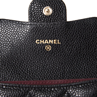 Chanel Caviar Quilted Flap Card Holder Wallet Black 8 of 11