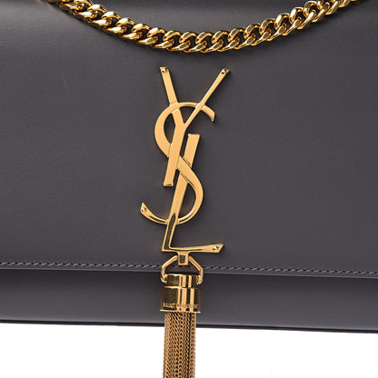 Saint Laurent Calfskin Small Classic Monogram Kate Tassel Satchel Storm 12 of 13