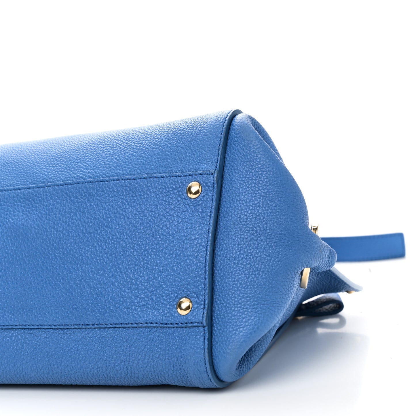 Grained Calfskin Medium Sofia Satchel Blue