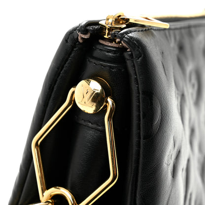 Louis Vuitton Lambskin Embossed Monogram Coussin PM Black 16 of 16