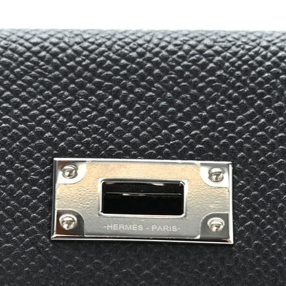 Hermes Epsom Kelly Pocket Compact Wallet Black 7 of 7