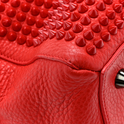 Christian Louboutin Grained Calfskin Studded Panettone Bowling Bag Rouge De Mars 12 of 12