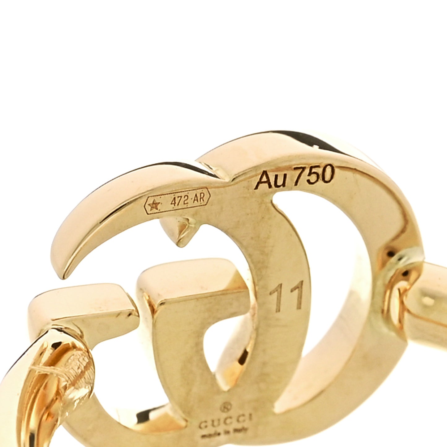 18K Yellow Gold Running GG Ring 51 5.75