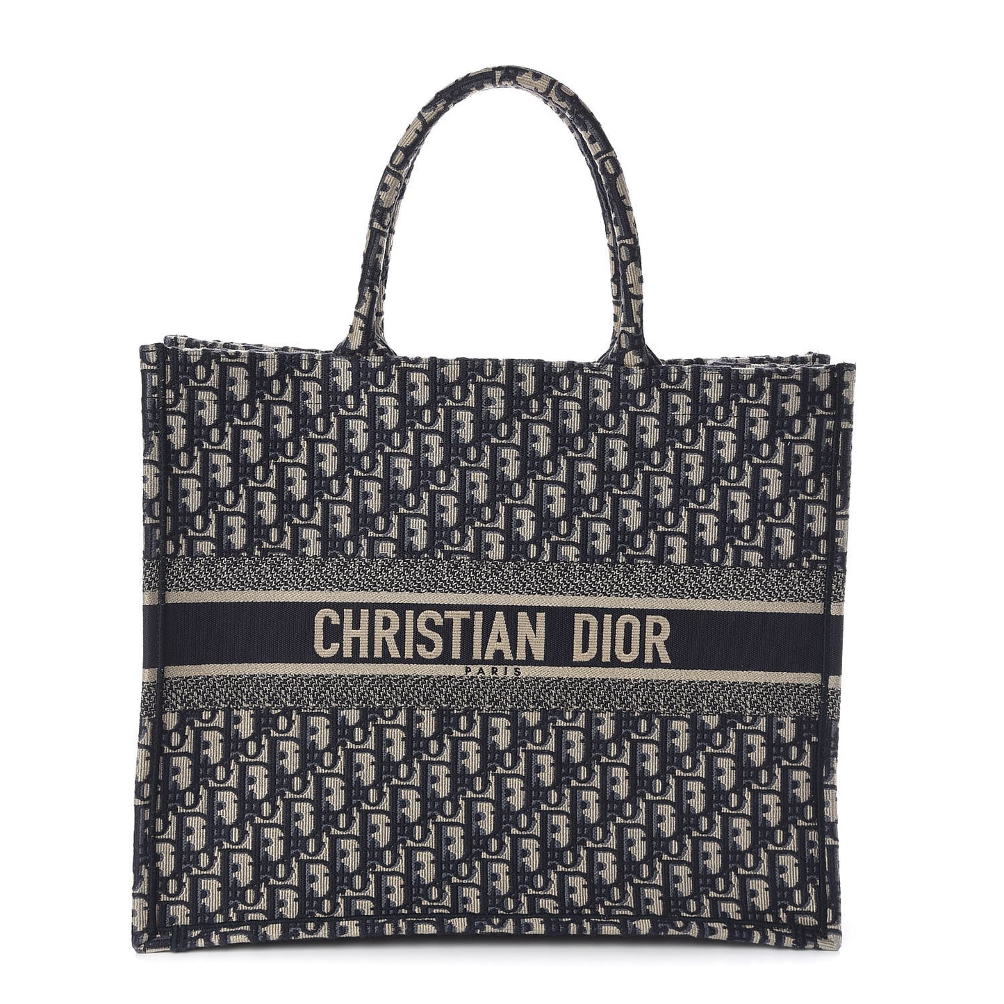 Oblique Book Tote Blue Multicolor