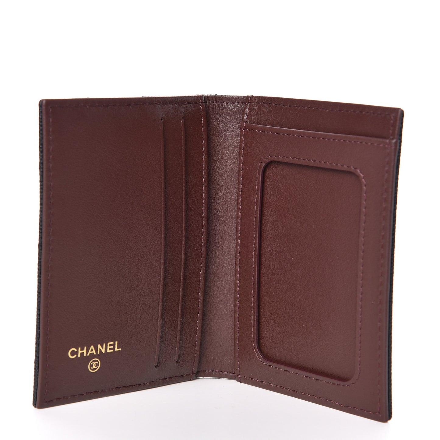 Caviar Quilted Card Holder Wallet Black