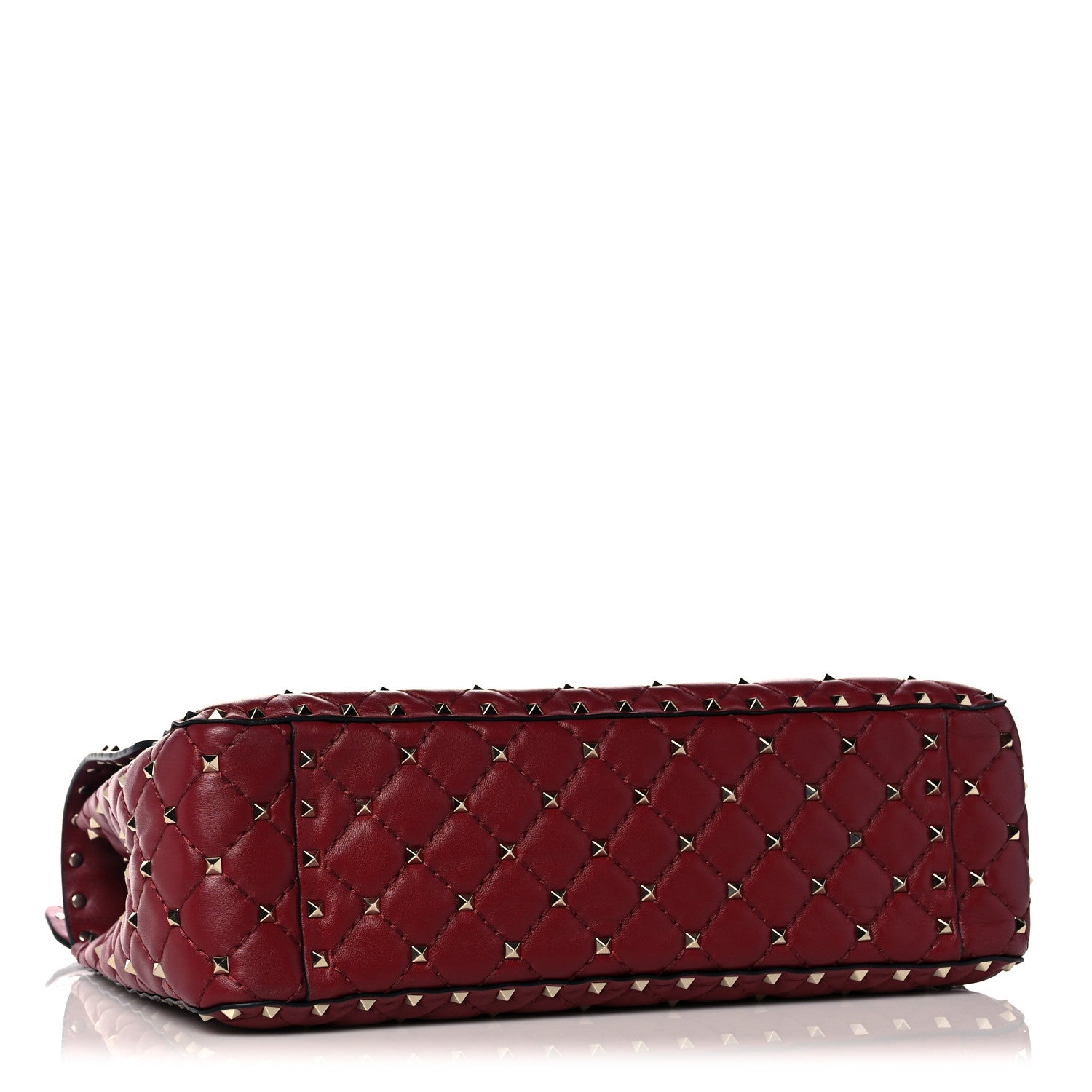 Valentino Garavani Nappa Large Rockstud Spike Shoulder Bag Rubino 4 of 11