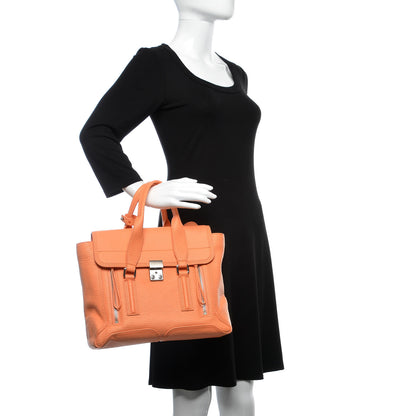 3.1 Phillip Lim 3.1 Textured Calfskin Medium Pashli Satchel Melon 3 of 15