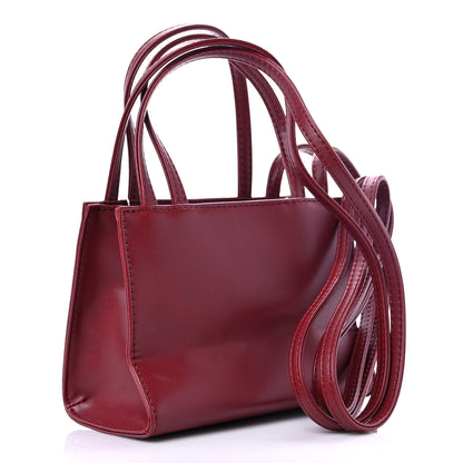 Telfar Vegan Leather Small Shopping Bag Oxblood 3 of 8