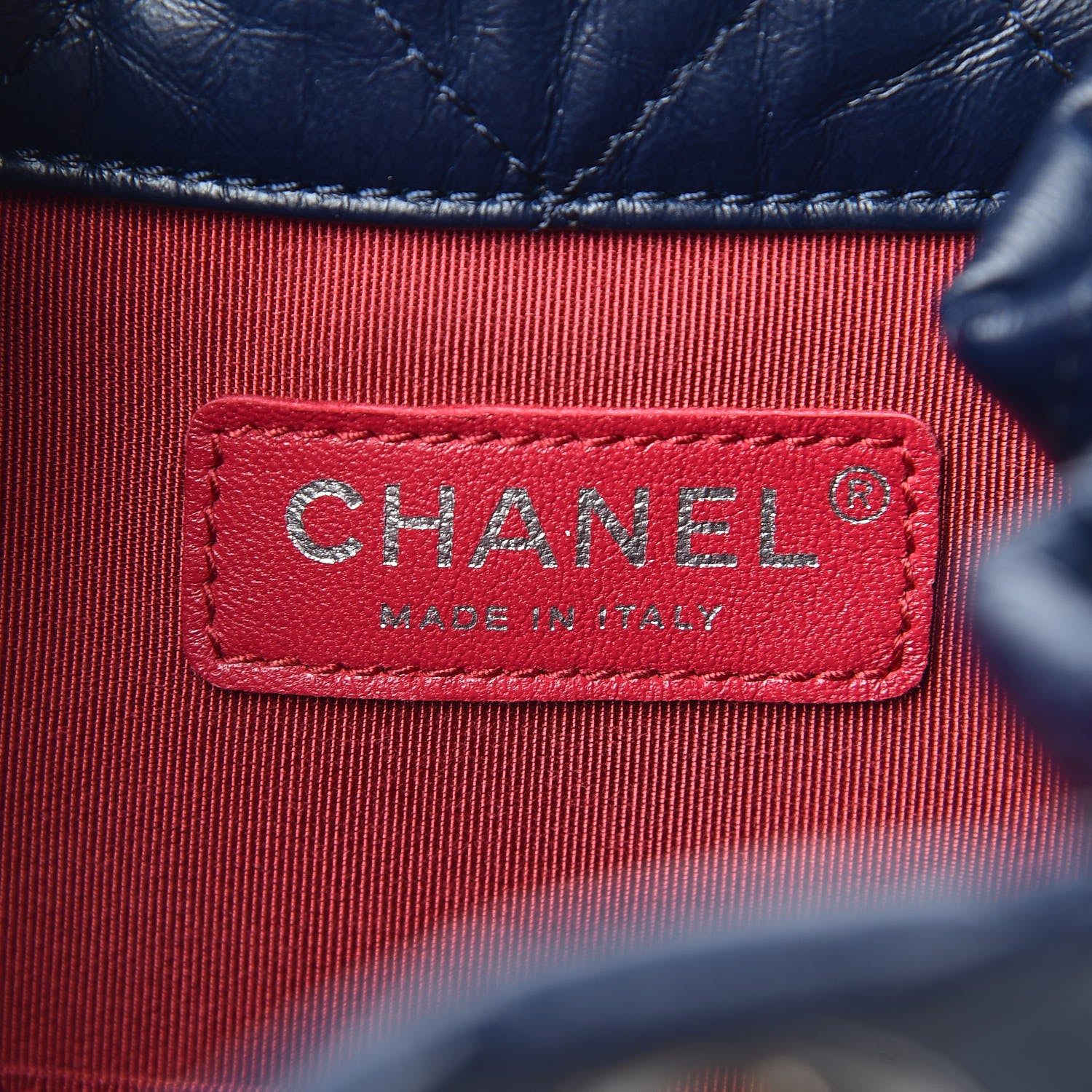 Chanel Aged Calfskin Quilted Gabrielle Backpack Navy Black 6 of 10