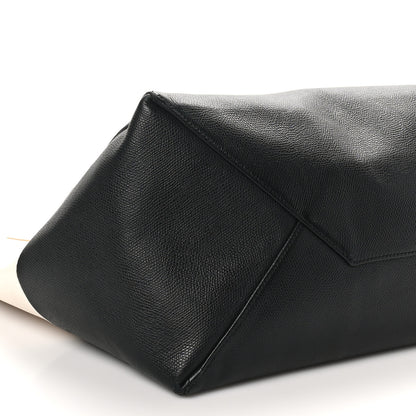 Celine Grained Calfskin Horizontal Bi-Color Cabas White Black 8 of 9