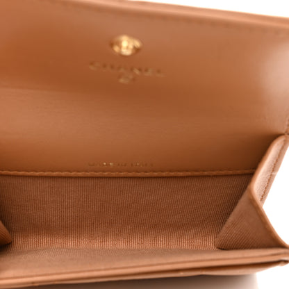 Chanel Lambskin Quilted Chanel 19 Flap Card Holder Brown 5 of 9