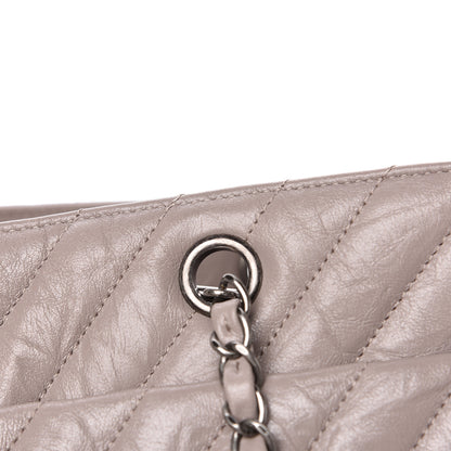 Chanel Aged Calfskin Chevron Quilted Timeless Tote Grey 14 of 15