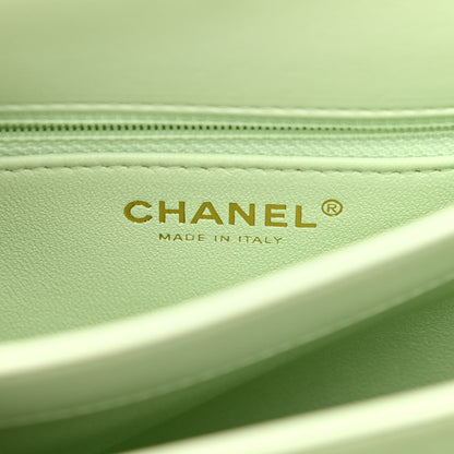 Chanel Lambskin Quilted Small Trendy CC Flap Dual Handle Bag Light Green 6 of 10