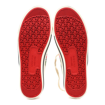 Gucci GG Monogram Web Womens 1977 Tennis Sneakers 39 Beige Ebony Mystic White 5 of 9