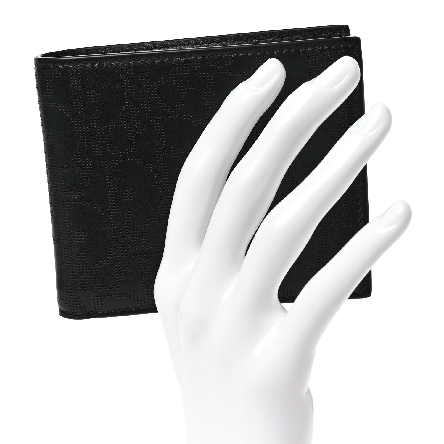 Christian Dior Calfskin Perforated Oblique Bi-Fold Do Galaxy Wallet Black 2 of 11