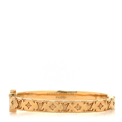 Louis Vuitton Palladium Pillow Nanogram Cuff S Gold 1 of 6