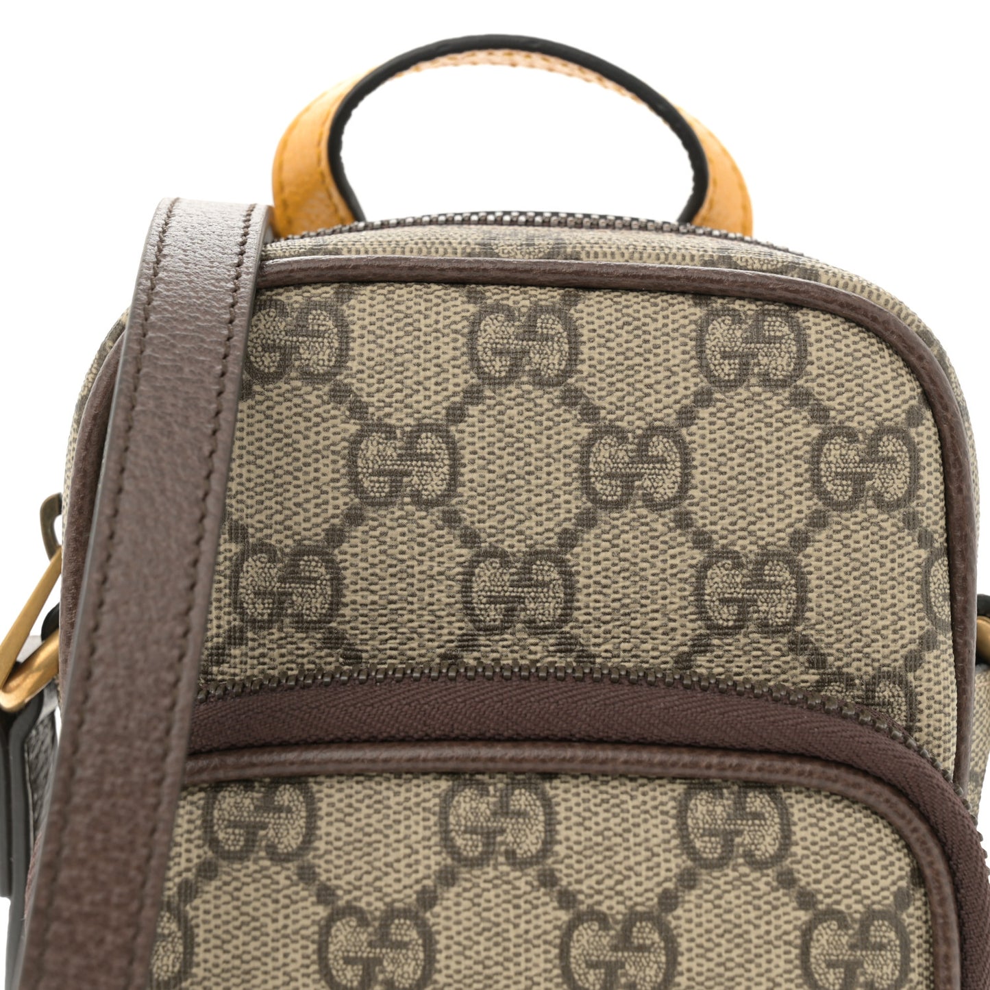 GG Supreme Monogram Mini Neo Vintage Double Zip Messenger Bag Beige New Acero Crop