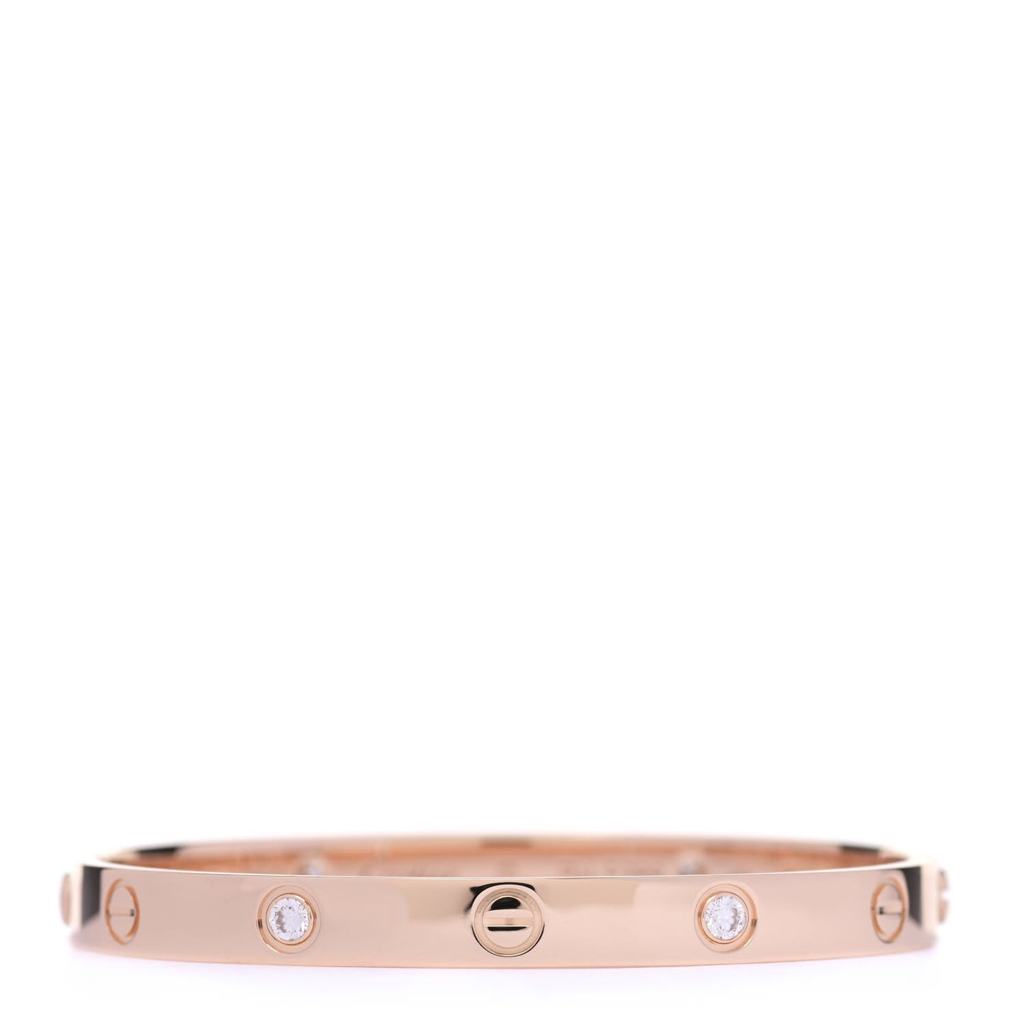 18K Pink Gold 4 Diamond LOVE Bracelet 17