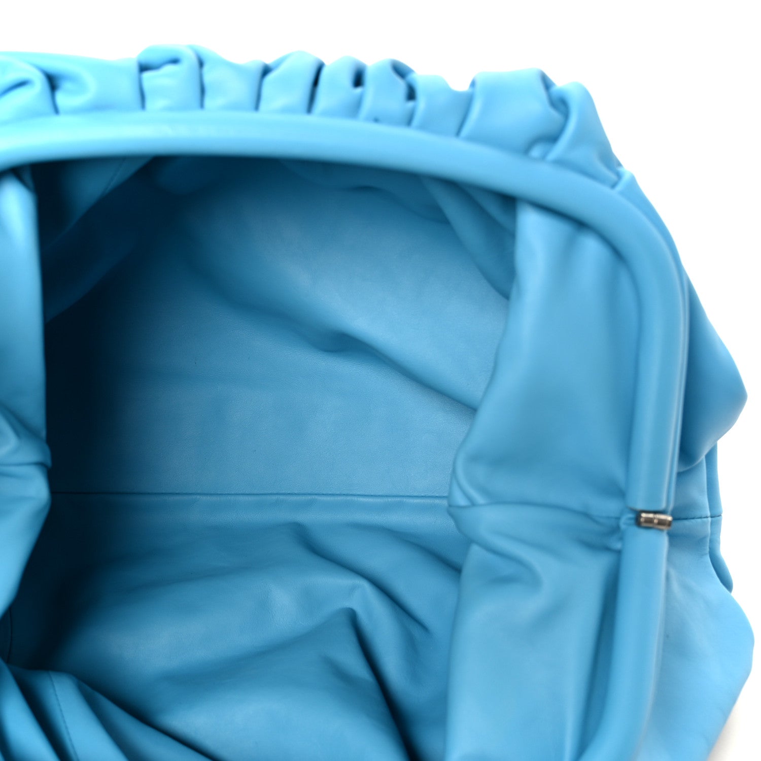 Bottega Veneta Smooth Butter Calf The Pouch Oversized Clutch Sky Blue 5 of 11